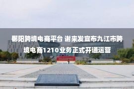 鄱阳跨境电商平台 谢来发宣布九江市跨境电商1210业务正式开通运营