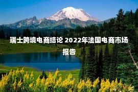 瑞士跨境电商结论 2022年法国电商市场报告