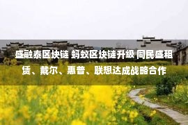 盛融泰区块链 蚂蚁区块链升级 同民盛租赁、戴尔、惠普、联想达成战略合作