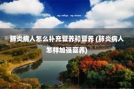 肺炎病人怎么补充营养和营养 (肺炎病人怎样加强营养)