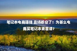 笔记本电商赚钱 卖场都空了！为甚么电商买笔记本更靠谱？