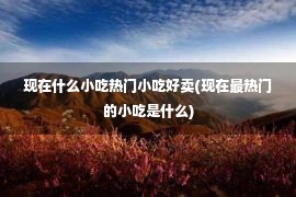 现在什么小吃热门小吃好卖(现在最热门的小吃是什么)