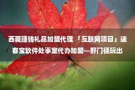 西藏赚钱礼品加盟代理 「互联网项目」速客宝软件处事室代办加盟—野门径玩出大财产