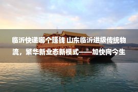 临沂快递哪个赚钱 山东临沂进级传统物流，繁华新业态新模式——加快向今生物流迈进