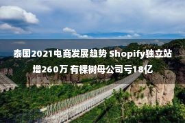 泰国2021电商发展趋势 Shopify独立站增260万 有棵树母公司亏18亿