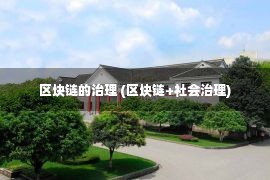 区块链的治理 (区块链+社会治理)