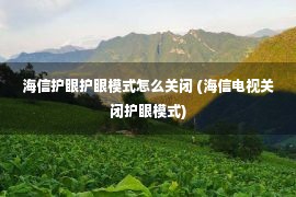 海信护眼护眼模式怎么关闭 (海信电视关闭护眼模式)