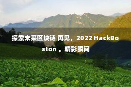 探索未来区块链 再见，2022 HackBoston 。精彩瞬间