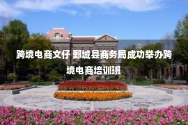 跨境电商文仔 鄄城县商务局成功举办跨境电商培训班