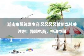 湖南东盟跨境电商 又又又又被新华社关注啦！跨境电商，拉动中国