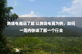 跨境电商运了解 以跨境电商为例，如何一周内快速了解一个行业