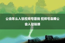 公会怎么入驻视频号赚钱 视频号直播公会入驻链接