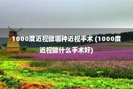 1000度近视做哪种近视手术 (1000度近视做什么手术好)