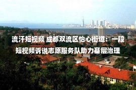 流汗短视频 成都双流区怡心街道：一段短视频诉说志愿服务队助力基层治理