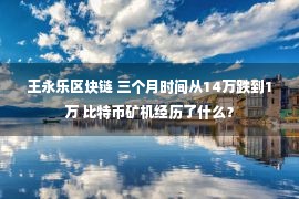 王永乐区块链 三个月时间从14万跌到1万 比特币矿机经历了什么？