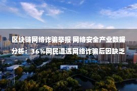 区块链网络诈骗举报 网络安全产业数据分析：36%网民遭遇网络诈骗后因缺乏证据不报警