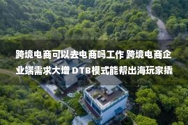 跨境电商可以去电商吗工作 跨境电商企业端需求大增 DTB模式能帮出海玩家撬动海外大订单吗？