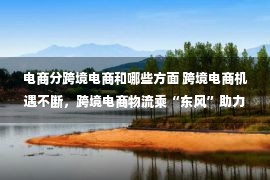 电商分跨境电商和哪些方面 跨境电商机遇不断，跨境电商物流乘“东风”助力企业出海｜运连网·柏威国际