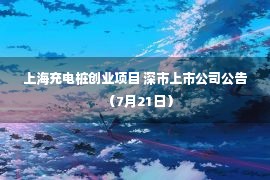 上海充电桩创业项目 深市上市公司公告（7月21日）