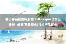 低价券商区块链股票 Bitleague试水区块链+券商 茅毅锋:钻技术产品优先