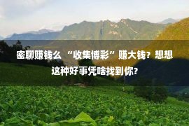 密聊赚钱么 “收集博彩”赚大钱？想想这种好事凭啥找到你？