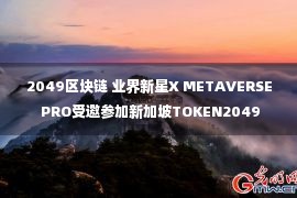 2049区块链 业界新星X METAVERSE PRO受邀参加新加坡TOKEN2049