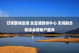 日常联络渠道 全渠道联络中心 无缝融合促进卓越客户服务