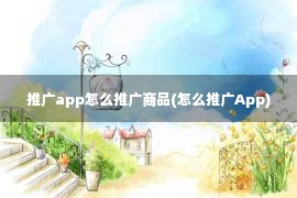 推广app怎么推广商品(怎么推广App)