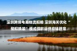 深圳跨境电商物流船舶 深圳海关优化“整船换装”模式保航运供应链稳定