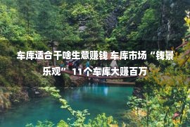 车库适合干啥生意赚钱 车库市场“钱景乐观” 11个车库大赚百万