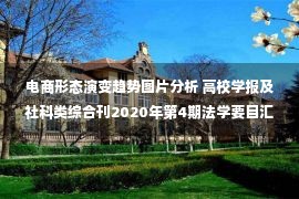 电商形态演变趋势图片分析 高校学报及社科类综合刊2020年第4期法学要目汇编（二）