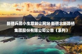 新疆兵团小生意转让网站 新疆北新路桥集团股份有限公司公告（系列）