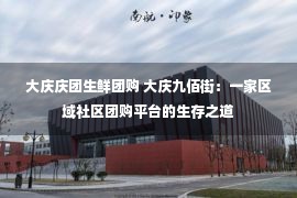 大庆庆团生鲜团购 大庆九佰街：一家区域社区团购平台的生存之道