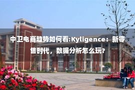 中卫电商趋势如何看:Kyligence：新零售时代，数据分析怎么玩？