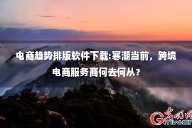 电商趋势排版软件下载:寒潮当前，跨境电商服务商何去何从？