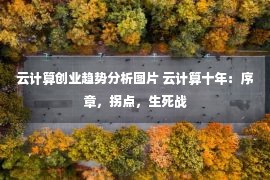 云计算创业趋势分析图片 云计算十年：序章，拐点，生死战