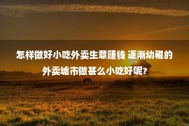 怎样做好小吃外卖生意赚钱 逐渐幼稚的外卖墟市做甚么小吃好呢？