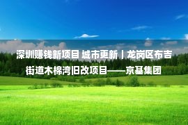 深圳赚钱新项目 城市更新｜龙岗区布吉街道木棉湾旧改项目——京基集团