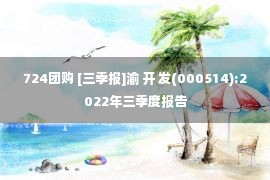 724团购 [三季报]渝 开 发(000514):2022年三季度报告