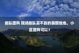 排队团购 现场排队买不到的茶颜悦色，小区团购可以？