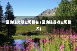 区块链文娱公司排名 (区块链游戏公司排名)