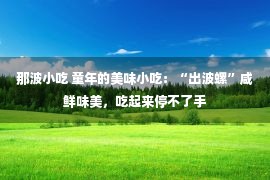 那波小吃 童年的美味小吃：“出波螺”咸鲜味美，吃起来停不了手