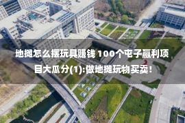 地摊怎么摆玩具赚钱 100个屯子赢利项目大瓜分(1):做地摊玩物买卖！