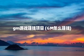 gm游戏赚钱项目 (GM怎么赚钱)