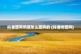 抖音团购奶茶怎么团购的 (抖音咋团购)