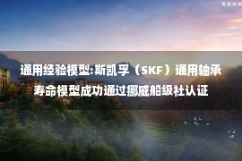 通用经验模型:斯凯孚（SKF）通用轴承寿命模型成功通过挪威船级社认证