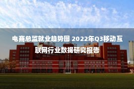 电商总监就业趋势图 2022年Q3移动互联网行业数据研究报告