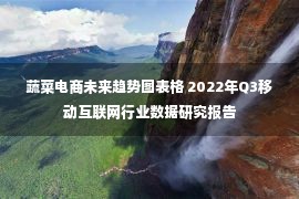 蔬菜电商未来趋势图表格 2022年Q3移动互联网行业数据研究报告