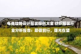 电商趋势设计服装图例大全 纺织服装行业分析报告：磨砺前行，曙光在望