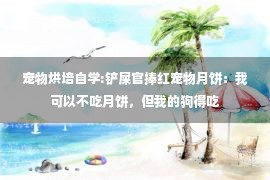 宠物烘培自学:铲屎官捧红宠物月饼：我可以不吃月饼，但我的狗得吃